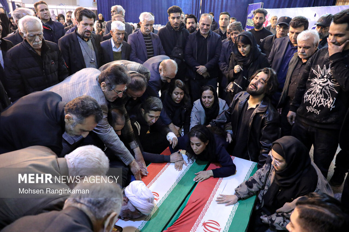 وداع با پیکر شهدای حملات صهیونی-آمریکایی