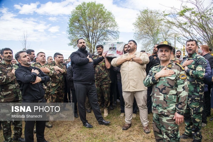 تشییع پیکر سرتیپ دوم شهید «مجید ذکریایی» - روستای کلهو دشت بابل