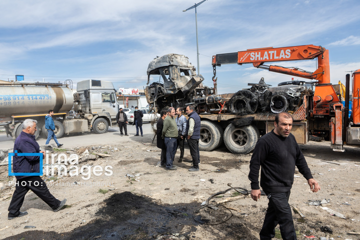 آثارحمله آمریکا و رژیم صهیونیستی به واحدهای دامداری و تجاری در خسروشهر