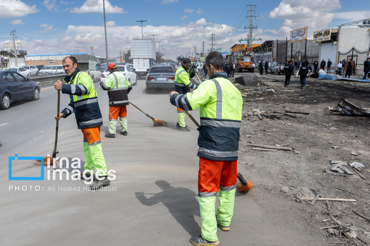 آثارحمله آمریکا و رژیم صهیونیستی به واحدهای دامداری و تجاری در خسروشهر