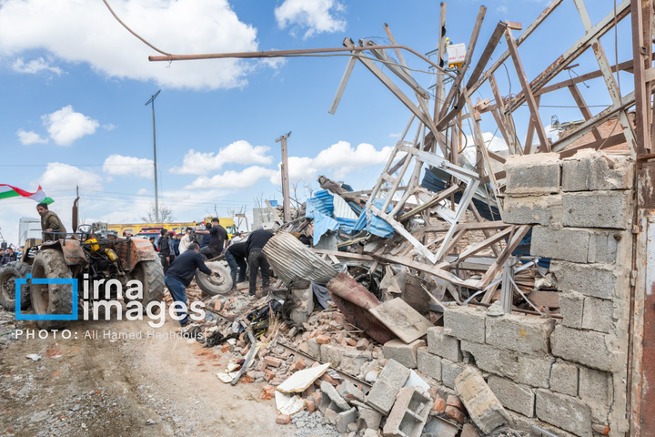 آثارحمله آمریکا و رژیم صهیونیستی به واحدهای دامداری و تجاری در خسروشهر