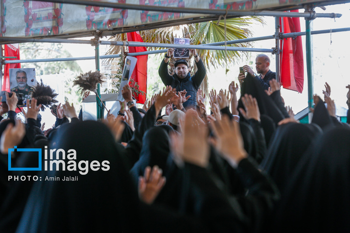 تشییع و خاکسپاری شهدای جنگ رمضان در بهشت زهرا (س)