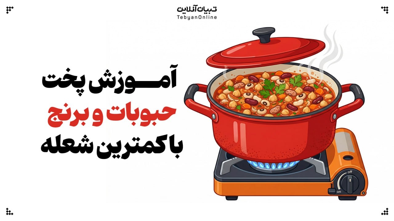 آموزش پخت حبوبات و برنج با کمترین شعله آموزش پخت حبوبات و برنج با کمترین شعله
