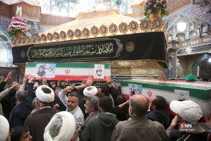 مراسم تشییع پیکر مطهر ۱۷ شهید حملات آمریکایی اسرائیلی در قم