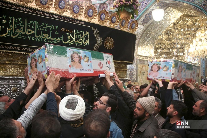 مراسم تشییع پیکر مطهر ۱۷ شهید حملات آمریکایی اسرائیلی در قم