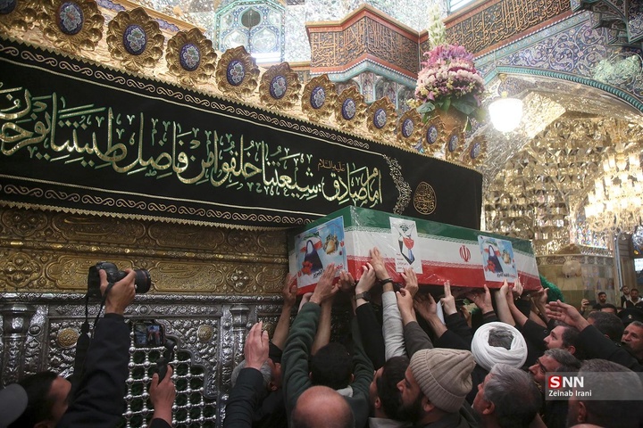 مراسم تشییع پیکر مطهر ۱۷ شهید حملات آمریکایی اسرائیلی در قم