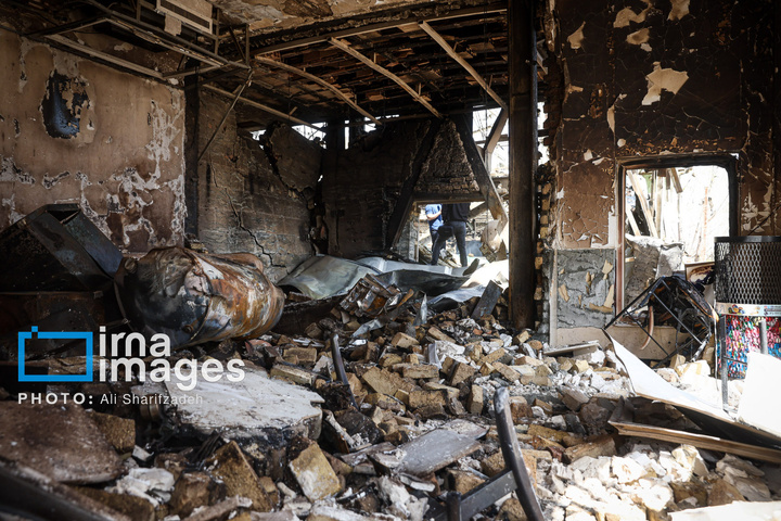 آثار حملات هوایی به دانشگاه شهید بهشتی ایران