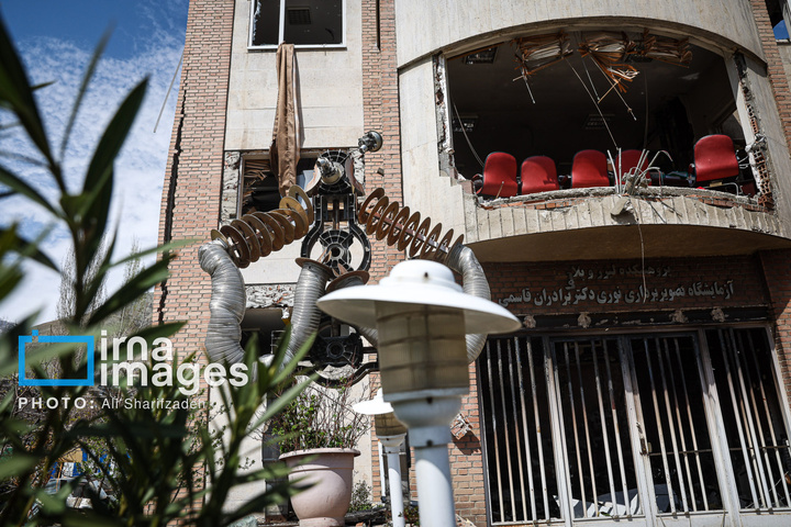 آثار حملات هوایی به دانشگاه شهید بهشتی ایران