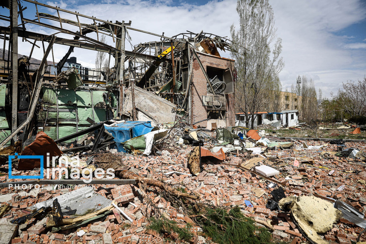 آثار حملات هوایی به دانشگاه شهید بهشتی ایران