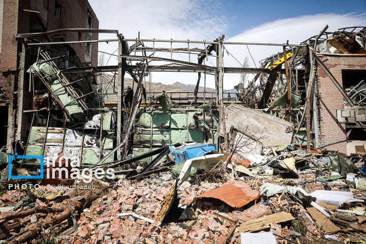 آثار حملات هوایی به دانشگاه شهید بهشتی ایران