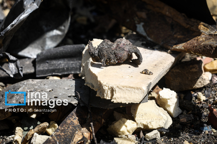 آثار حملات هوایی به دانشگاه شهید بهشتی ایران