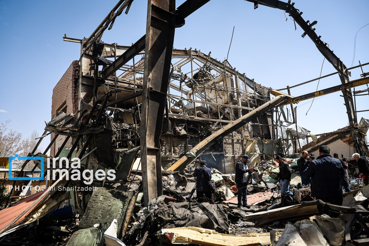 آثار حملات هوایی به دانشگاه شهید بهشتی ایران