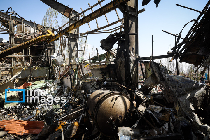 آثار حملات هوایی به دانشگاه شهید بهشتی ایران