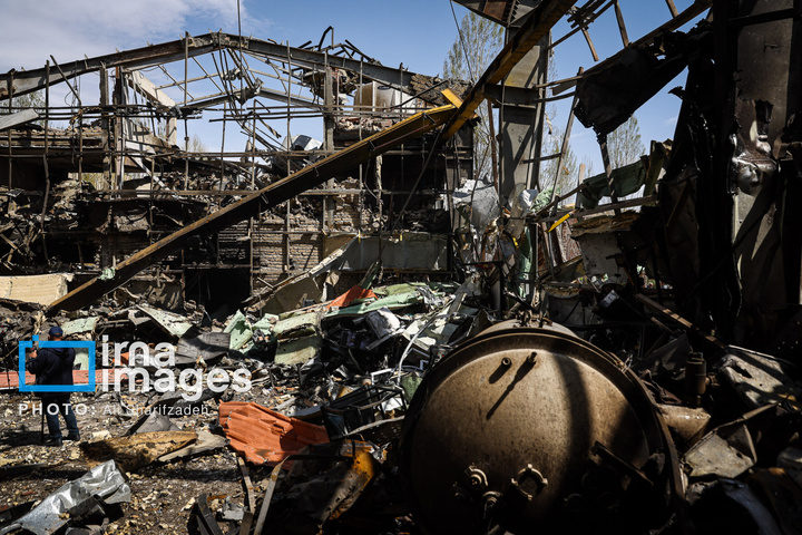 آثار حملات هوایی به دانشگاه شهید بهشتی ایران