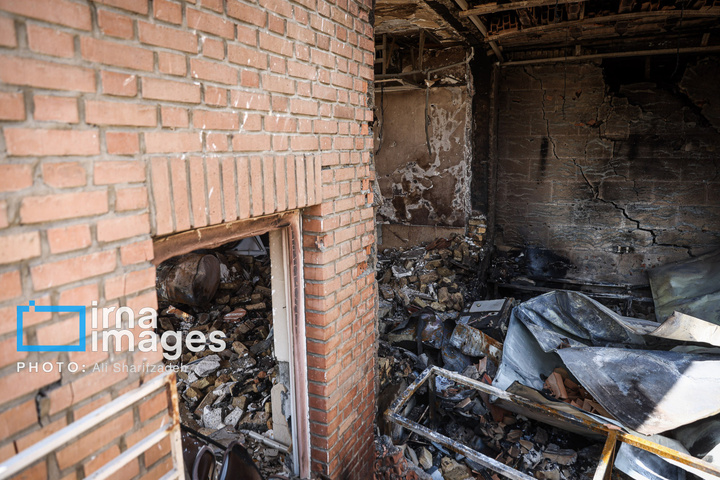 آثار حملات هوایی به دانشگاه شهید بهشتی ایران