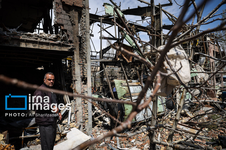 آثار حملات هوایی به دانشگاه شهید بهشتی ایران