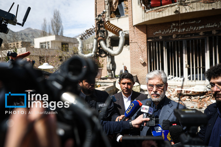 آثار حملات هوایی به دانشگاه شهید بهشتی ایران