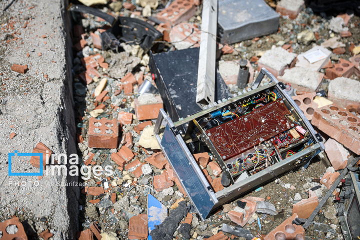 آثار حملات هوایی به دانشگاه شهید بهشتی ایران