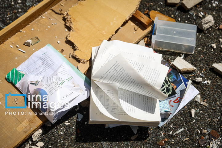 آثار حملات هوایی به دانشگاه شهید بهشتی ایران