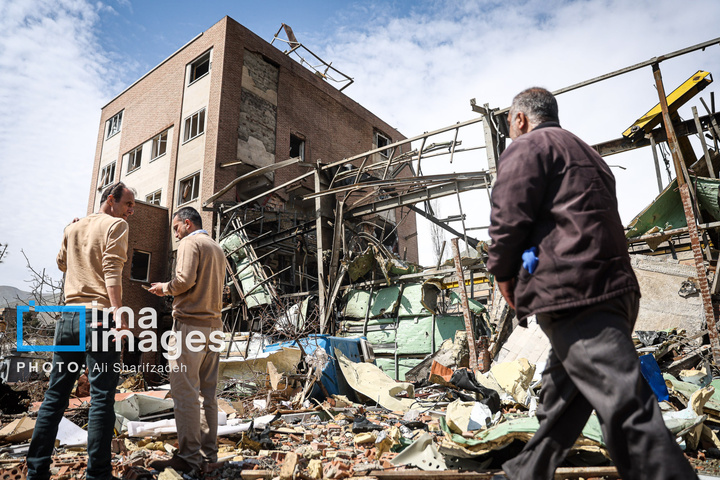 آثار حملات هوایی به دانشگاه شهید بهشتی ایران