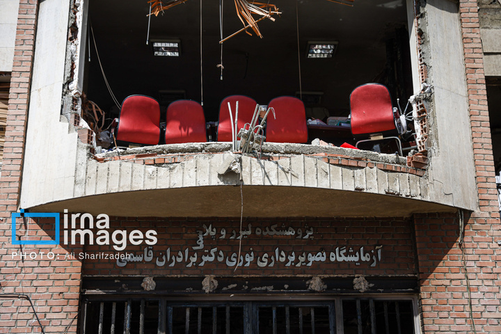 آثار حملات هوایی به دانشگاه شهید بهشتی ایران