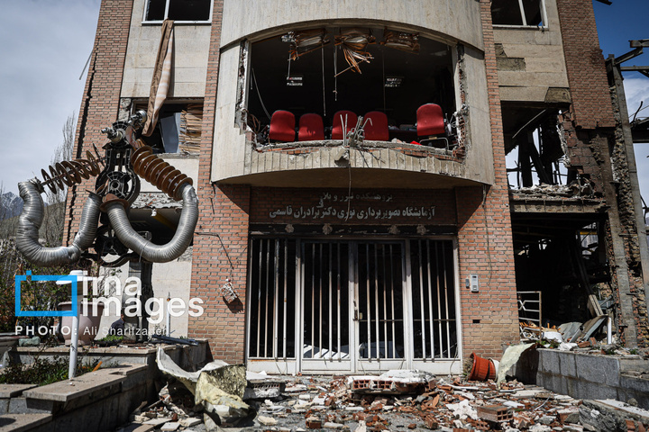 آثار حملات هوایی به دانشگاه شهید بهشتی ایران