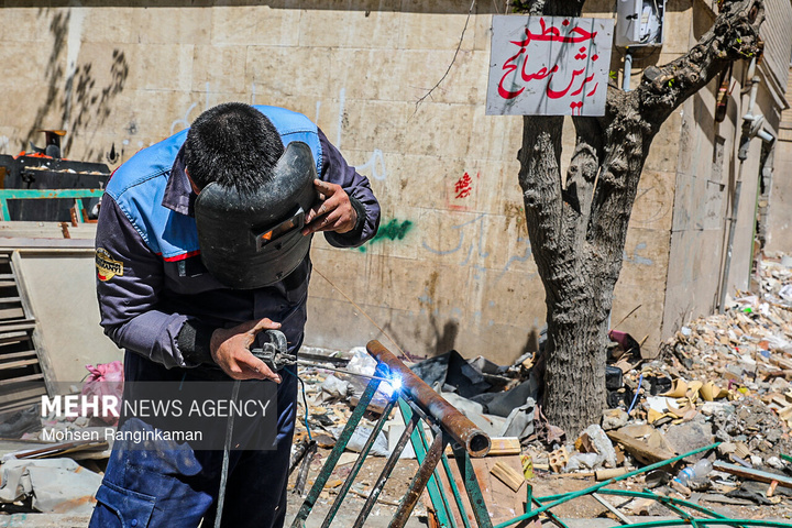 گروه‌های جهادی، پای کار بازسازی مناطق آسیب دیده در جنگ