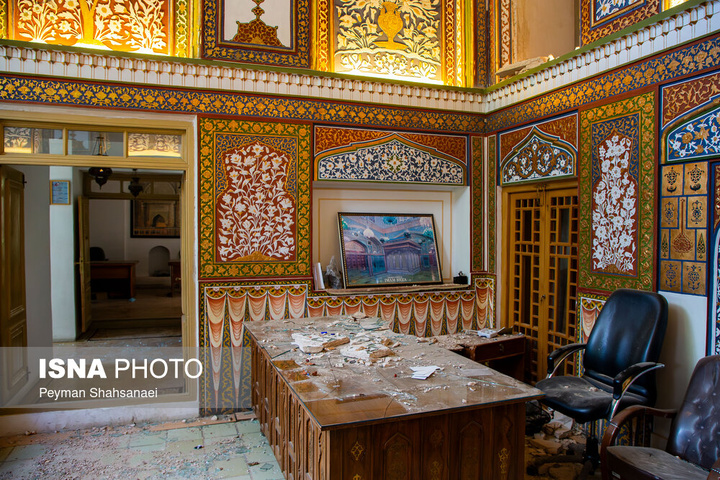 خسارات ناشی از تجاوز هوایی آمریکایی صهیونی به تالار اشرف اصفهان