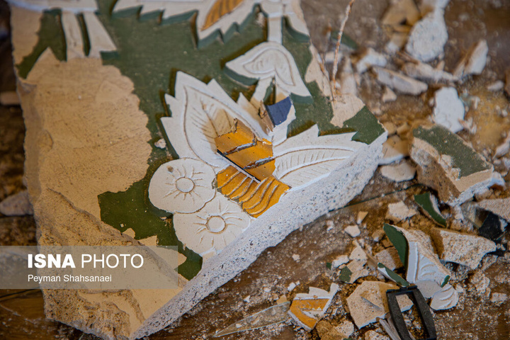 خسارات ناشی از تجاوز هوایی آمریکایی صهیونی به تالار اشرف اصفهان