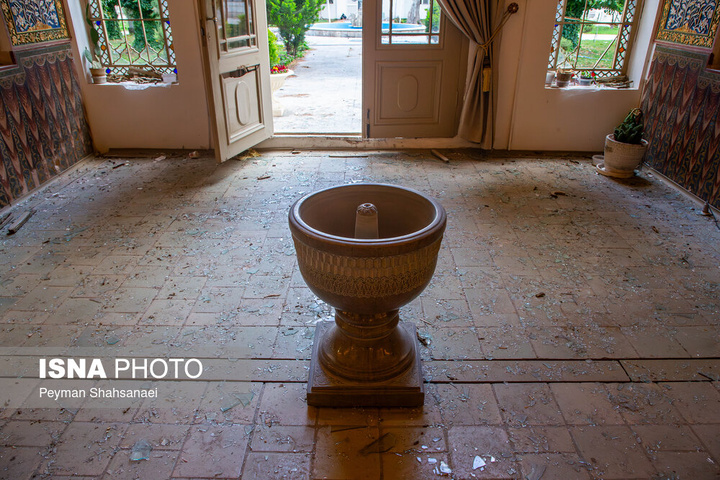 خسارات ناشی از تجاوز هوایی آمریکایی صهیونی به تالار اشرف اصفهان