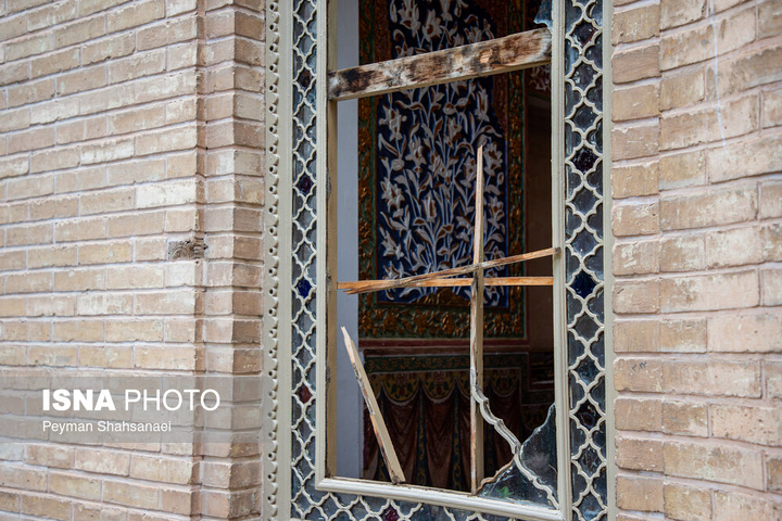 خسارات ناشی از تجاوز هوایی آمریکایی صهیونی به تالار اشرف اصفهان