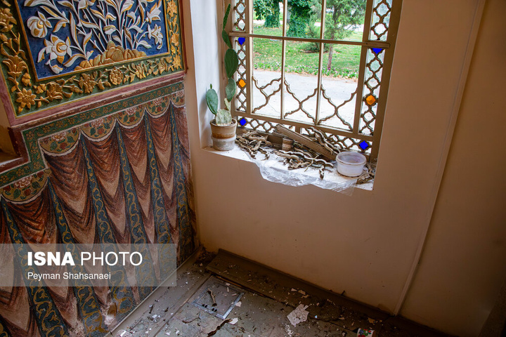 خسارات ناشی از تجاوز هوایی آمریکایی صهیونی به تالار اشرف اصفهان