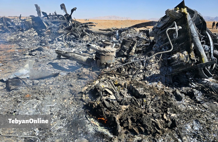 تصاویر تبیان از هواگردهای منهدم شده آمریکایی در جنوب اصفهان / عملیات طبس ۲