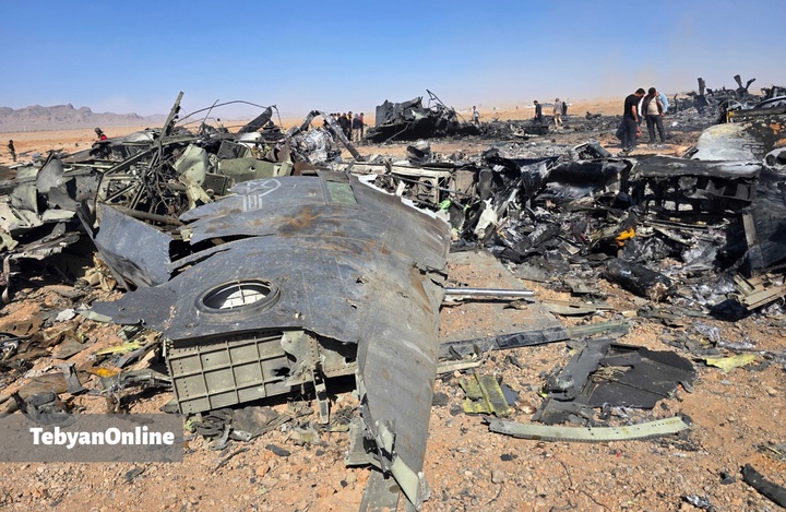 تصاویر تبیان از هواگردهای منهدم شده آمریکایی در جنوب اصفهان / عملیات طبس ۲