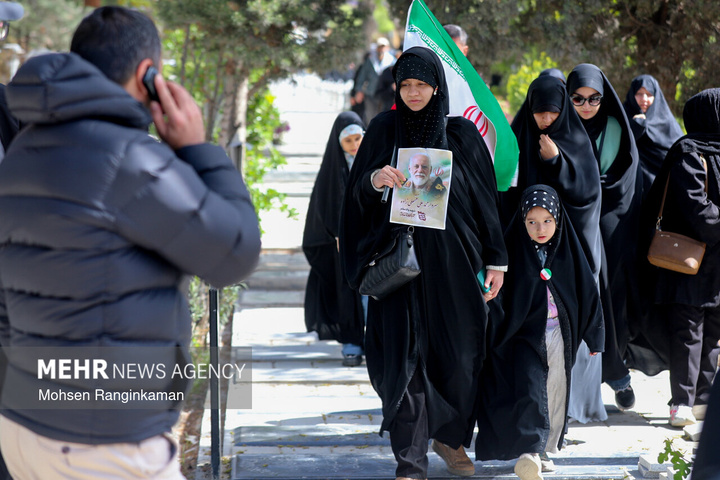 وداع با پیکر شهدای حملات صهیونی-آمریکایی