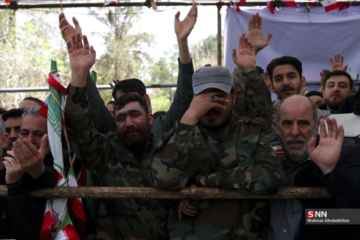 تشییع و خاکسپاری فرمانده یگان ویژه فاتحین در بهشت زهرا (سلام‌الله علیها)