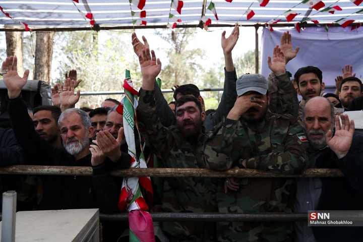 تشییع و خاکسپاری فرمانده یگان ویژه فاتحین در بهشت زهرا (سلام‌الله علیها)