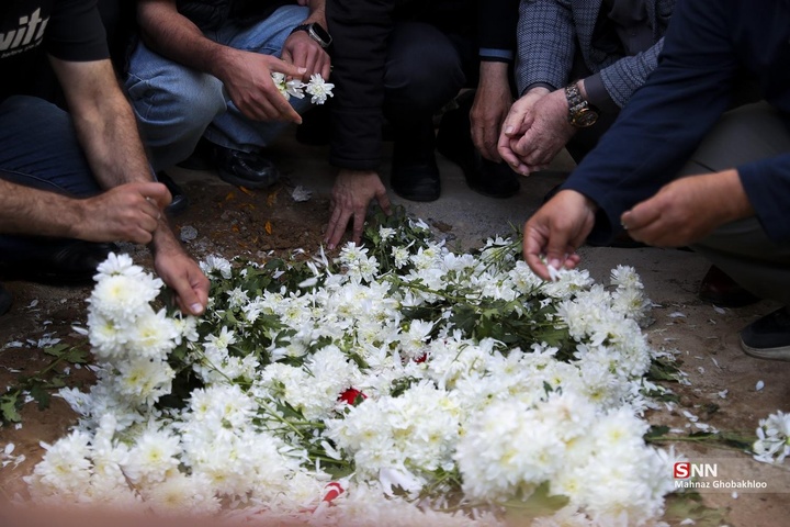 تشییع و خاکسپاری فرمانده یگان ویژه فاتحین در بهشت زهرا (سلام‌الله علیها)