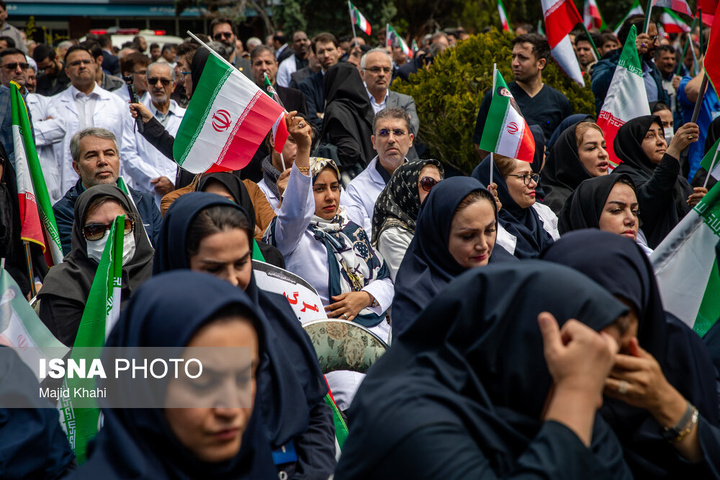 تجمع کادر سلامت در محکومیت حملات آمریکا و رژیم صهیونیستی