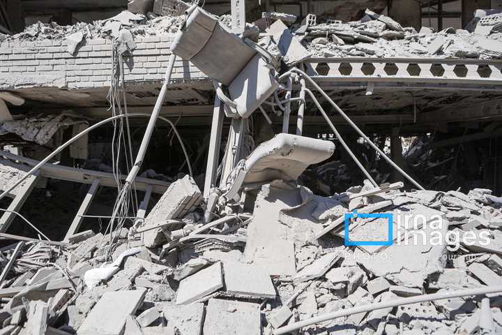 آثار حملات هوایی به دانشگاه صنعتی شریف