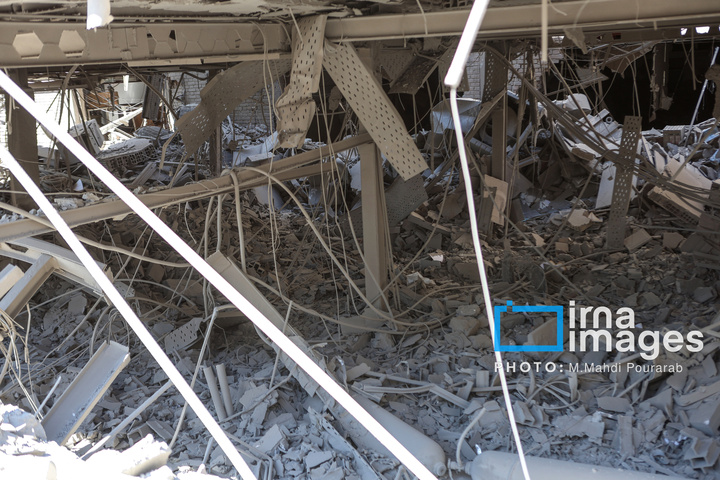 آثار حملات هوایی به دانشگاه صنعتی شریف