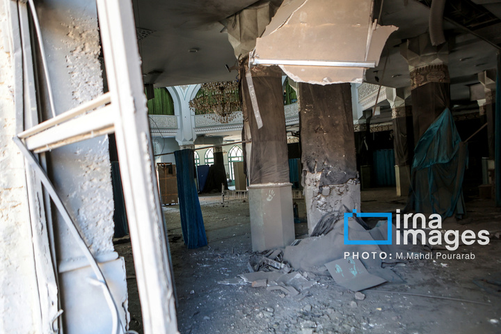 آثار حملات هوایی به دانشگاه صنعتی شریف