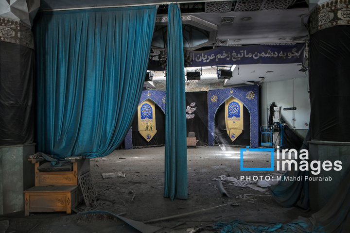 آثار حملات هوایی به دانشگاه صنعتی شریف