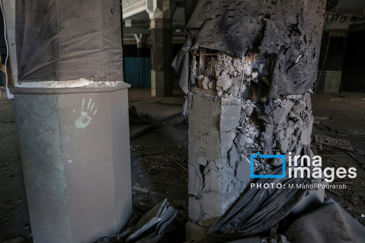 آثار حملات هوایی به دانشگاه صنعتی شریف