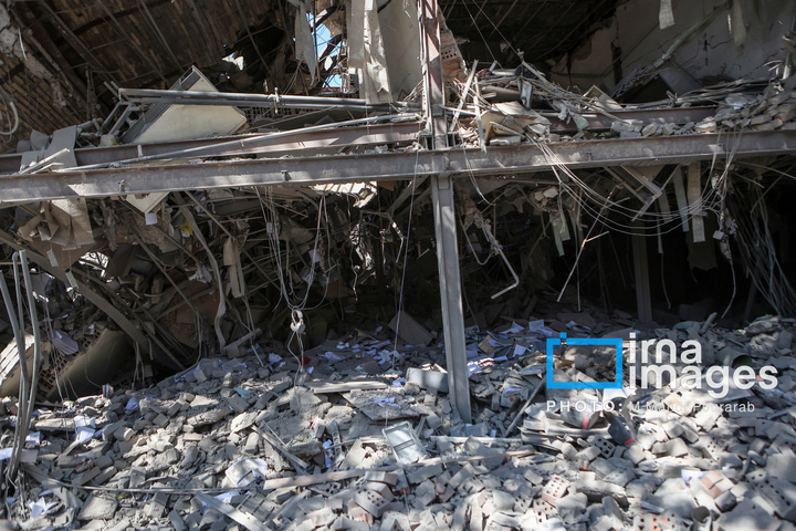 آثار حملات هوایی به دانشگاه صنعتی شریف