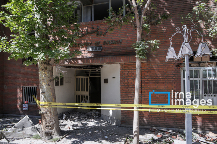 آثار حملات هوایی به دانشگاه صنعتی شریف