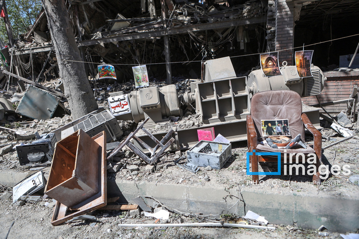 آثار حملات هوایی به دانشگاه صنعتی شریف