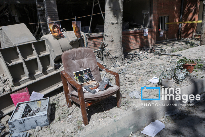 آثار حملات هوایی به دانشگاه صنعتی شریف