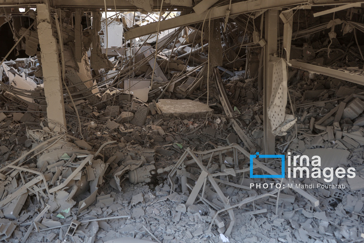 آثار حملات هوایی به دانشگاه صنعتی شریف