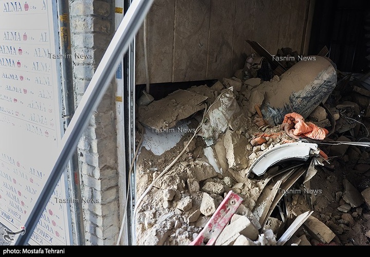 تصاویر اختصاصی تسنیم از برخورد موشک تاماهاوک به بازار تهران